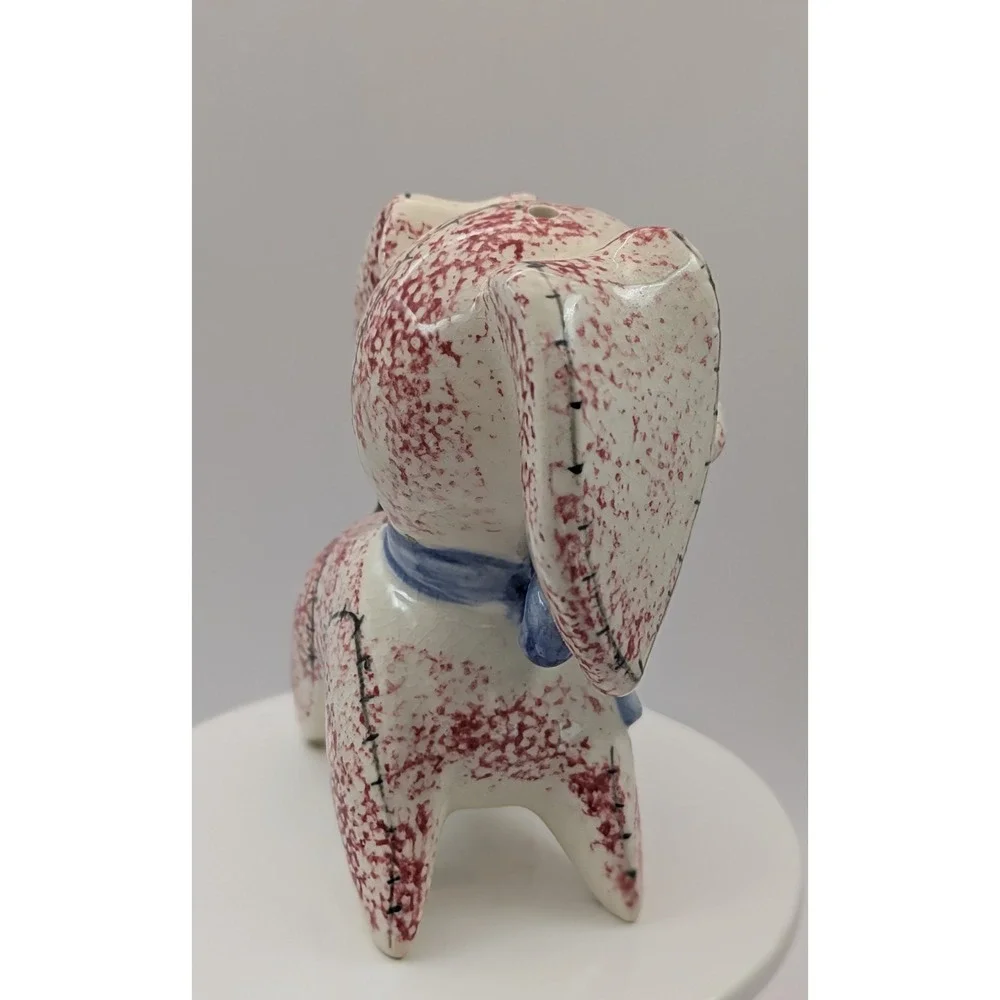 Vintage Ceramic Patchwork Puppy Pepper Shaker Japan‎ Kitschy READ